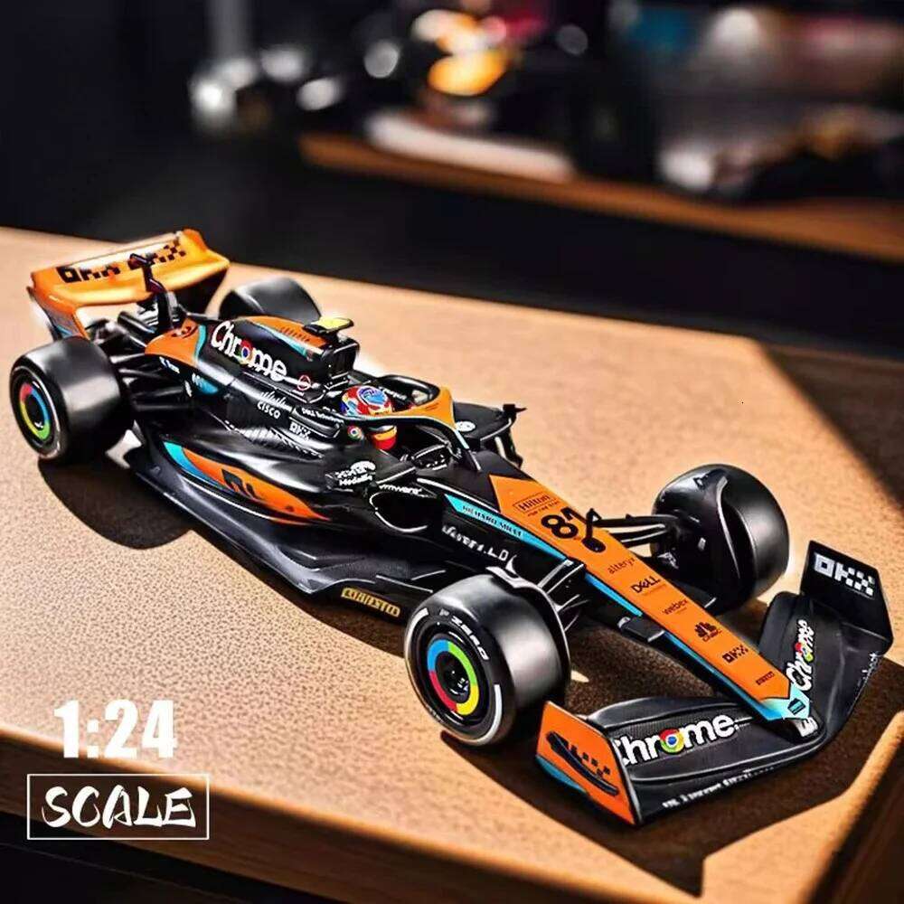1:24 Scale MCL MCL60 F1 Alloy Formula Sports Car Miniature Model Toys Diecast Cars Front Wheel Steering Vehice Figure Collection Z260306