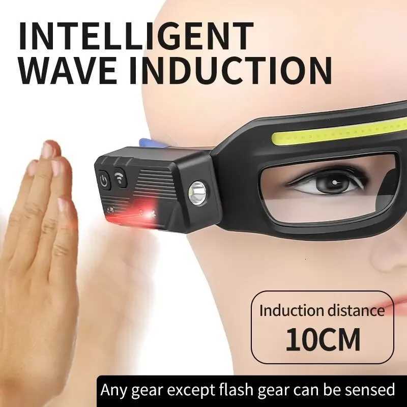 Industrial Headlight 90 Degree Movement Wave Recognition Technology 5 Light Modes Waterproof Construction High Power LED Outdoor H260307