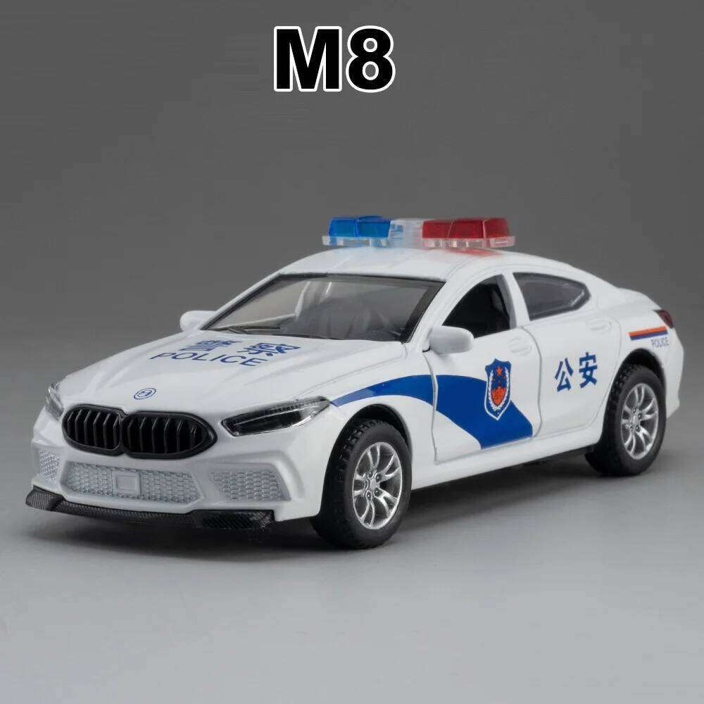 1:32 M8 Alloy Diecasting Toys Miniature Cars Models with Sound Light Pull Back Toy Vehicles Model for Children Collection Gifts Z260307