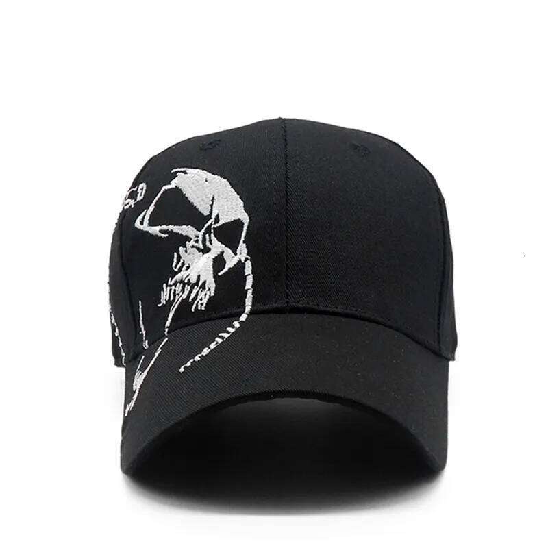 Embroidered Skull For Men Cotton Sports Baseball Caps Fashion Black Pattern Women Snapback Army Male Cap Hip Hop Bone Y260304