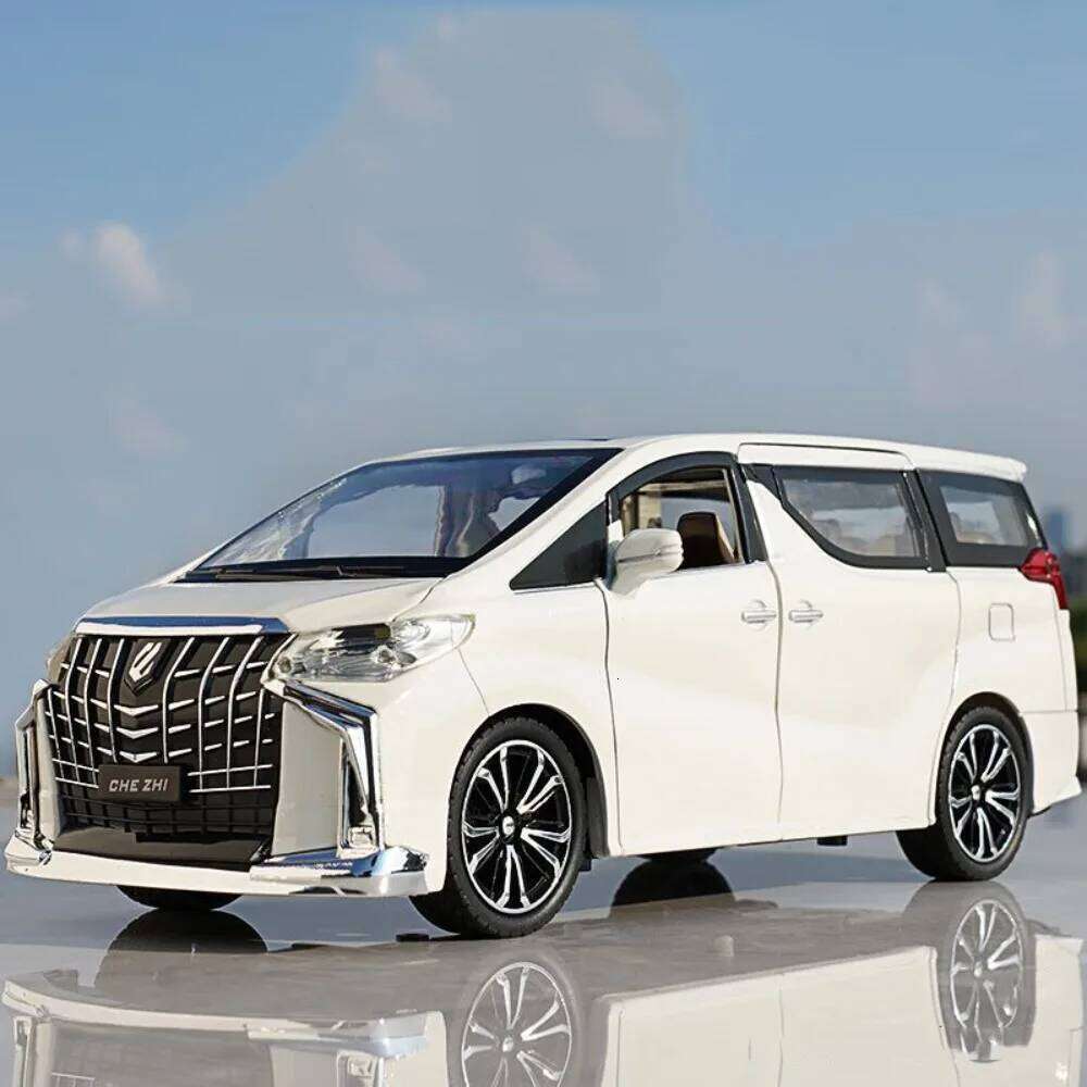 1/24 Scale Alphard Alloy Diecast Car Model Toys Simulation Metal Business MPV Vehicles Models Sound and Light Toy Children Gifts Z260307