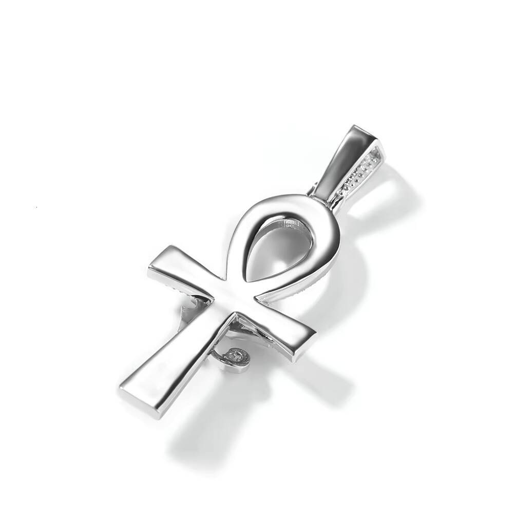 Hip Hop Ancient Cute Spring New Horus Eye Ankh Cross Pendant Retro Copper Diamond Rope Chain All-match Accessories C0006