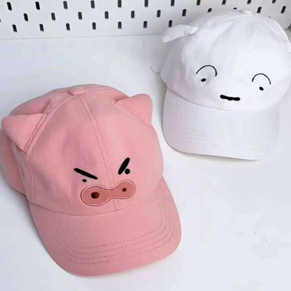 Cute Crayon Shin-chan Peaked Cap Soft Top Children's Outdoor Sunhat Girls Versatile Headwear Y260304