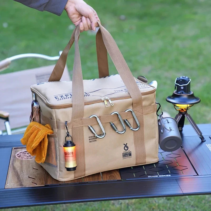 3042L Tactical Camping Storage Bag Insulated Folding Box for Picnic Tableware Field Equipment Waterproof 260227