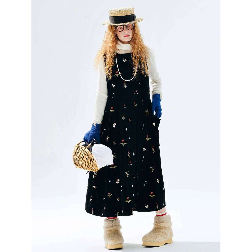 Muse Vintage Embroidered Sleeveless Dress Moriyama For Daily Commute & Dating Sweet Vibe