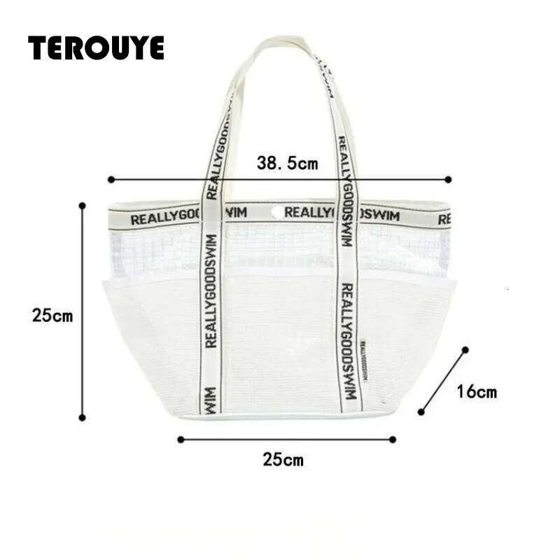 Large Capacity Surf Dry Wet Separated Swim Bags Multi-Pocket Travel Toiletries Storage Portable Net Waterproof Beach Bag TEROUYE