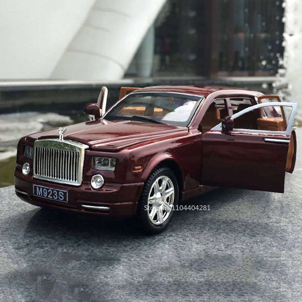 1:24 Rolls Royce Phantom Spectre Car Toy Diecast Model Doors Opened Sound Light Pull Back Miniature Vehice Children Holiday Gift Z260306