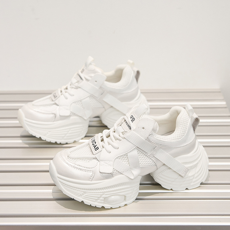 2026 New Women's Chunky Dad Sneakers, Thick Sole Height Increasing Lightweight Casual Shoes, Fashion Comfortable Platform Sport Shoes