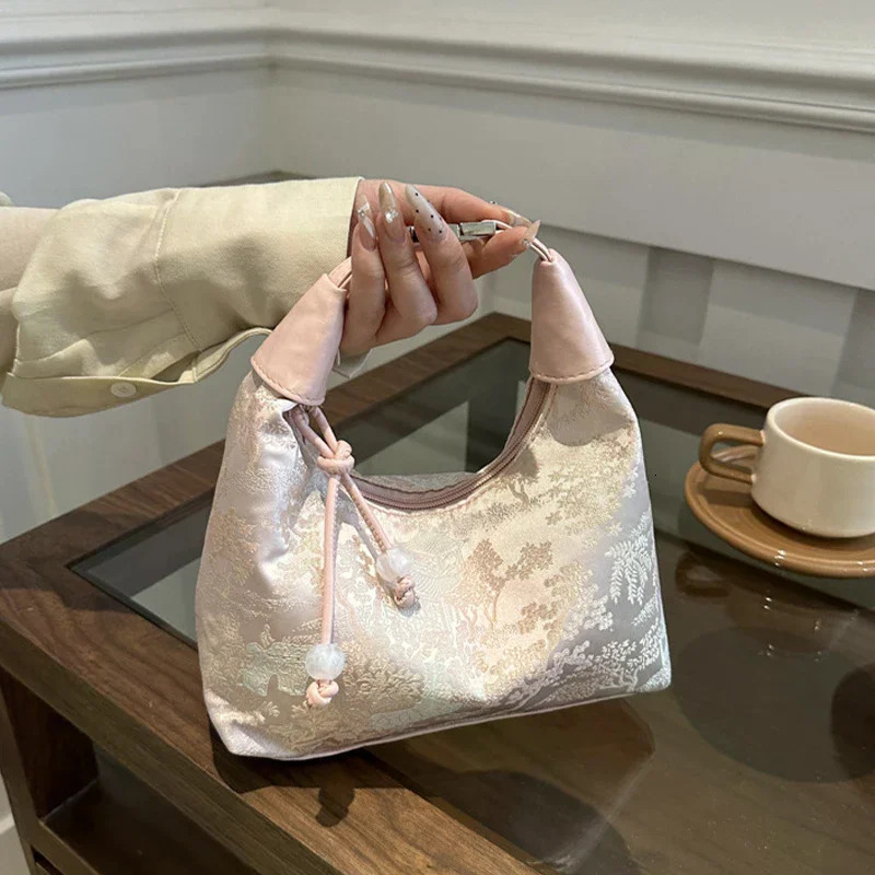 Chinese Style Fine Embroidery Ladies Handbags 2025 Summer Fashion Shoulder Bag Crossbody Daily Party Tote Handbag For Women 260307