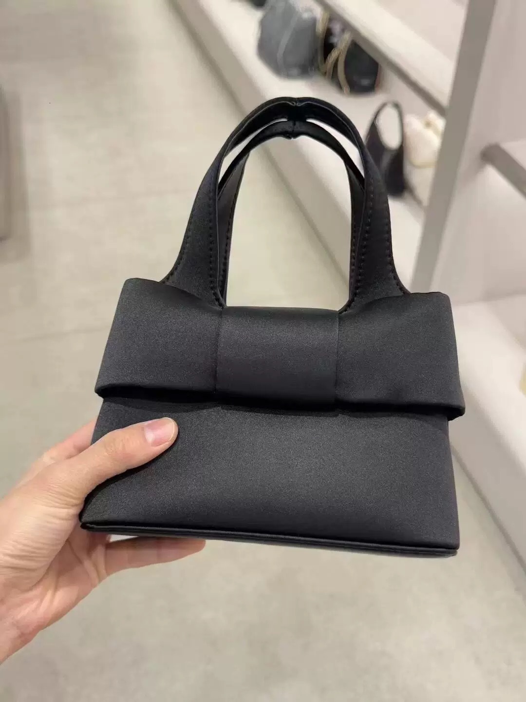 Spring bow handbag cute pink sweet girl handbag fashionable texture crossbody bag fashionable shoulder bag designer bag