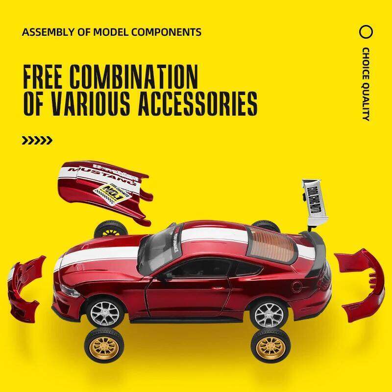 CCA MSZ 1:42 2018 Ford Mustang GT Toy Car Model Racing Alloy assembly series sports cars Fitting styles Z260306