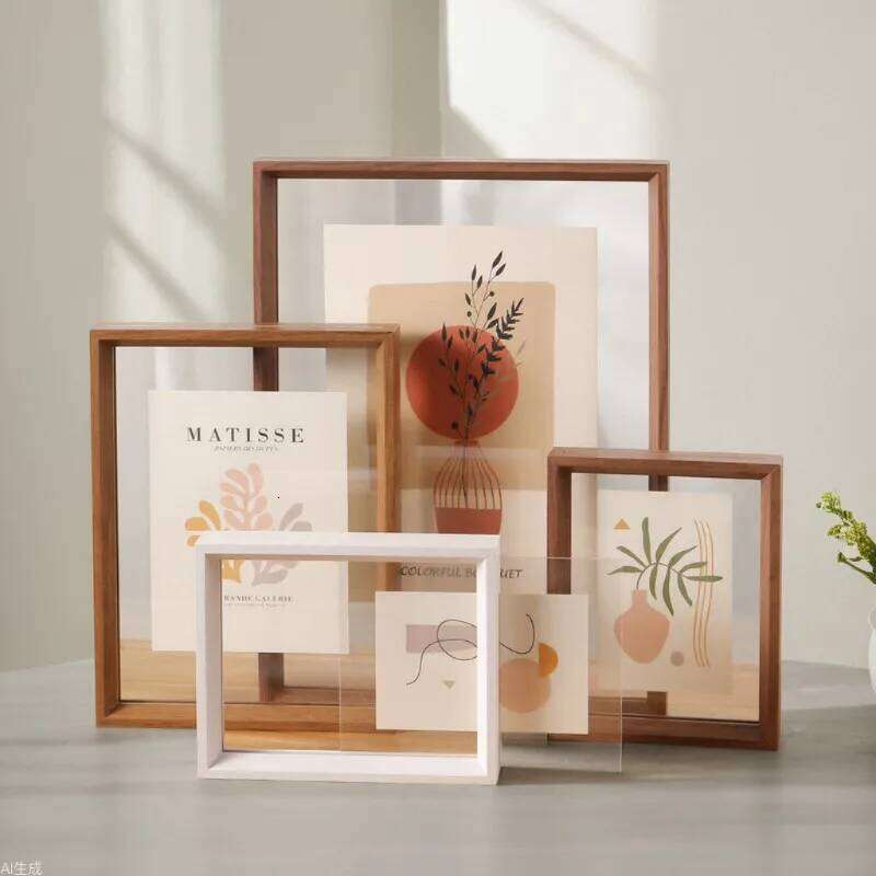 Double-Sided Clear Acrylic Photo Versatile Display Case Specimens Artwork, Picture Frame for Home and Office Dcor H260306