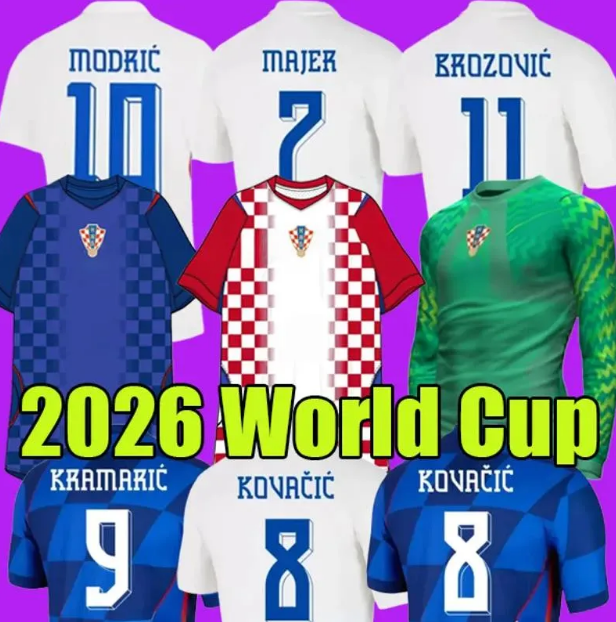 2026Euro cup Croatia Soccer Jerseys Modric 25 26BREKALO PERISIC football Shirt BROZOVIC REBIC Jersey Fans Player national team Home away men kids kits Uniform