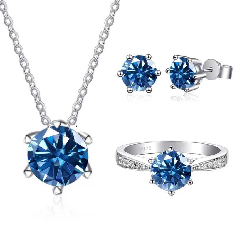 JoyceJelly Moissanite Jewelry Set With 1CT D Color VVS 3EX moissanite stone pass diamond test Wedding Luxury Fine Jewelry gift H260307 - view 3