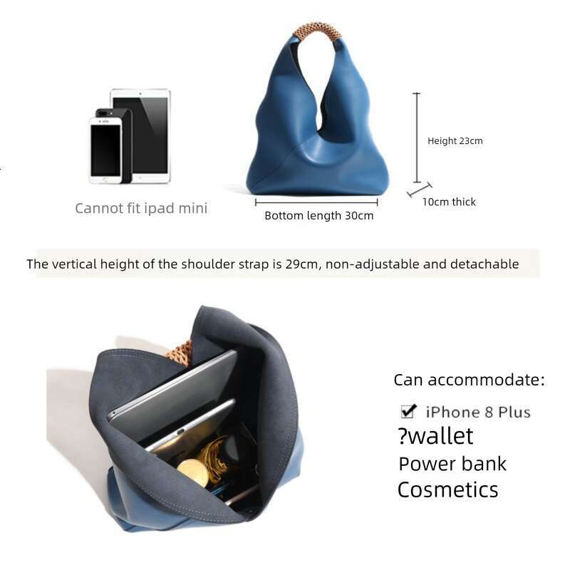 Luxury Shoulder Bags Totes Hobo Large Capacity Korean Niche Light Genuine Leather Women S Commuter Underarm Handheld Tote Bag SENYY