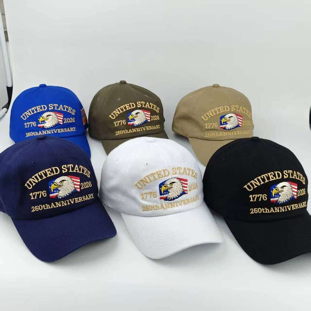 250th Hat USA Patriotic Caps Eagle Embroidered Baseball Hats for Men Women 250 Year Anniversary Cap Y260304