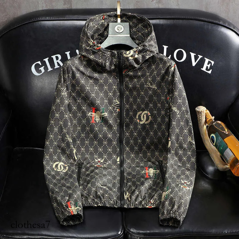Men's Spring Autumn 2024 Trendy Slim Fit Hooded Jacket Outerwear Coat
