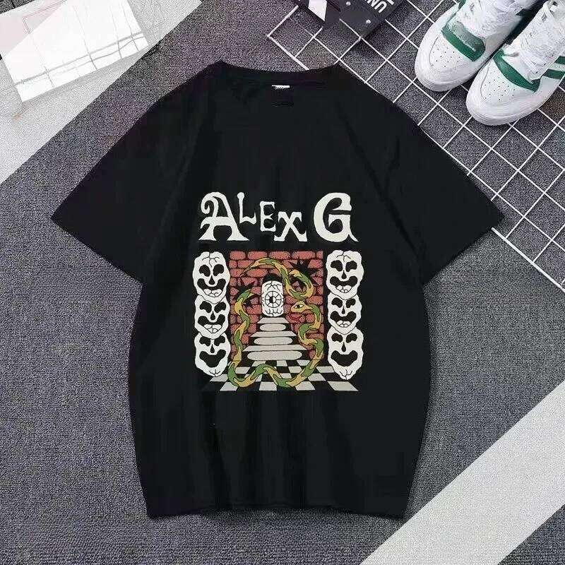 Alex G Funny Print T-shirt Fashion style Gothic casual Loose short sleeve crew-neck shirt women clothing y2k top XJ260306