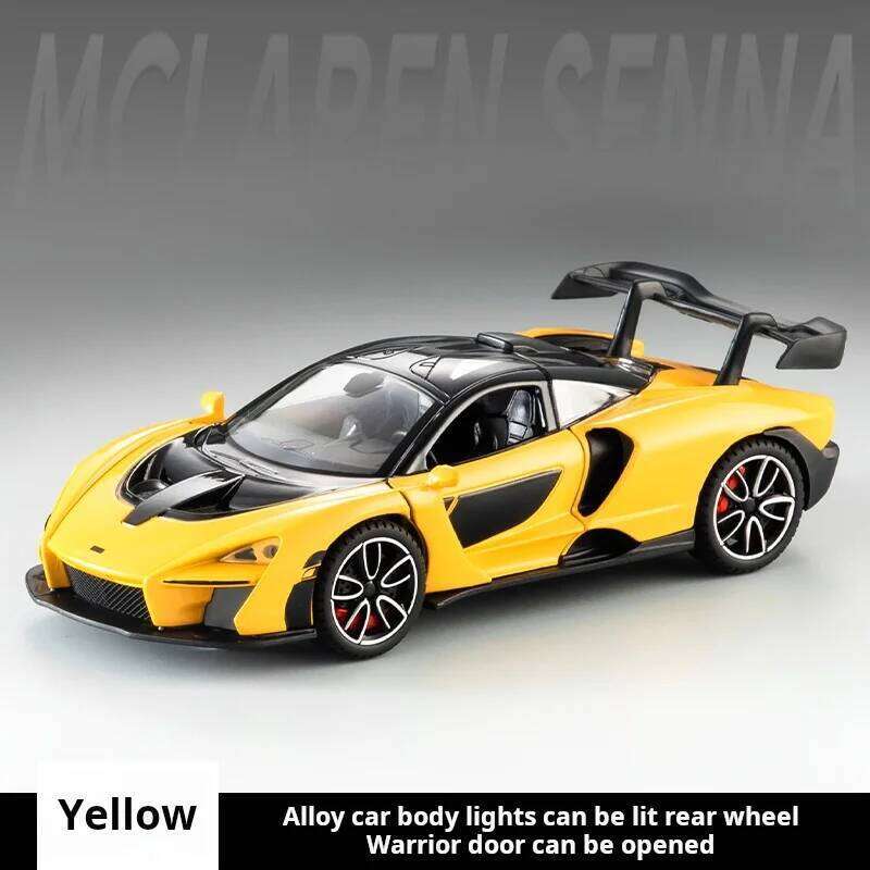 Exquisite 1:32 Die-cast Metal simulation McLaren Sport Alloy sound & light boys' toy gift Collection model car Z260306