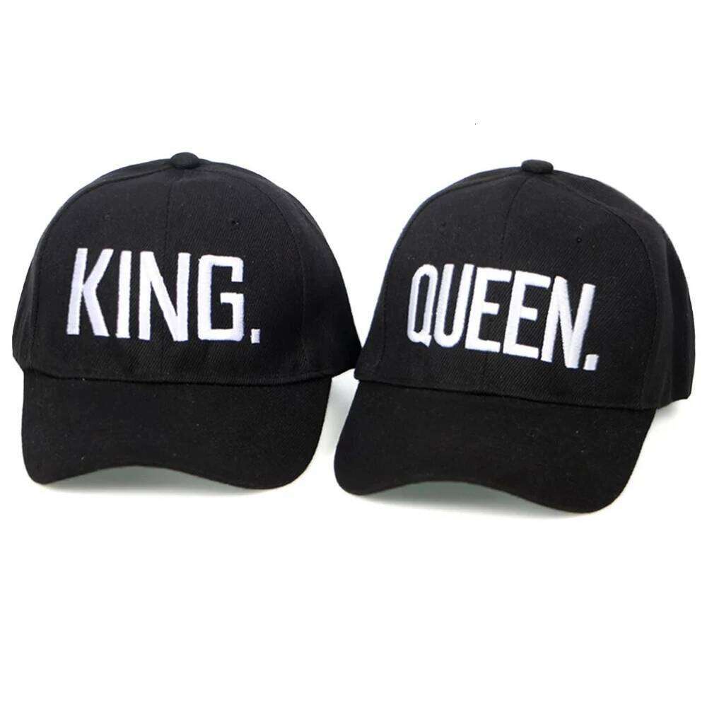 New Women's Letter Embroidered Baseball Cap King and Queen Snapback Couple Hip Hop Style Hats Outdoor Casual Cotton Sun Hat Y260304