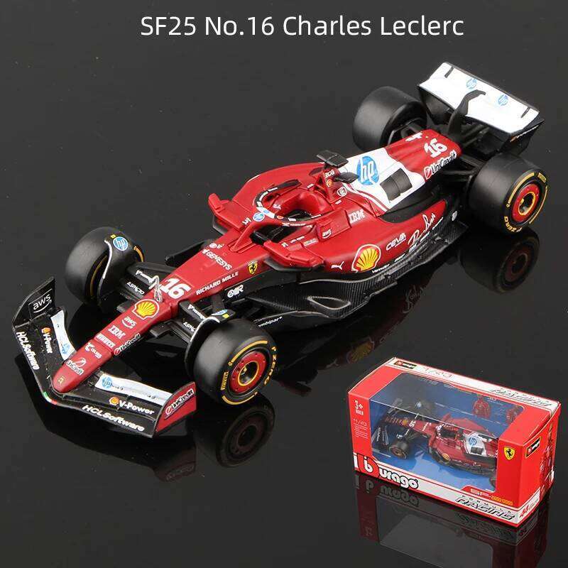 Bburago 1:43 2025 F1 Alloy Car Model Formula Racing Die Cast Toy SF25 RB21 W16 MCL39 Red Bull Mercedes Ferrari McLaren Z260306