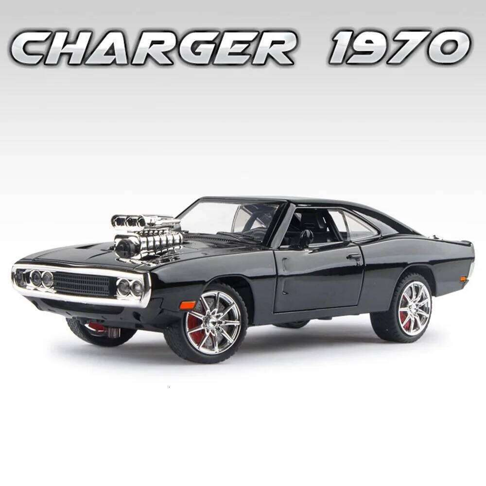 1:24 Charger 1970 Challenger Str Alloy Model Toys Diecast Car with Sound Light Pull Back Miniature Vehices Home Decorations Gift Z260307