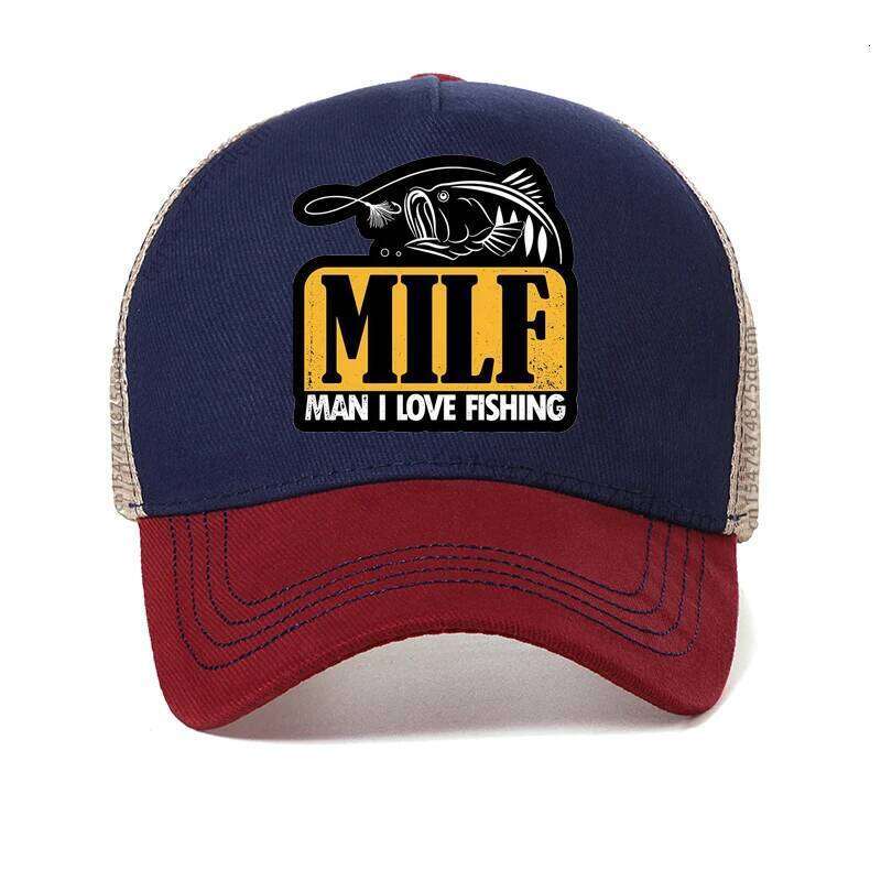 MILF I Love Men Women Adjustable Fishing Snapback hat Leisure outdoors Mesh Breathable hats Y260304