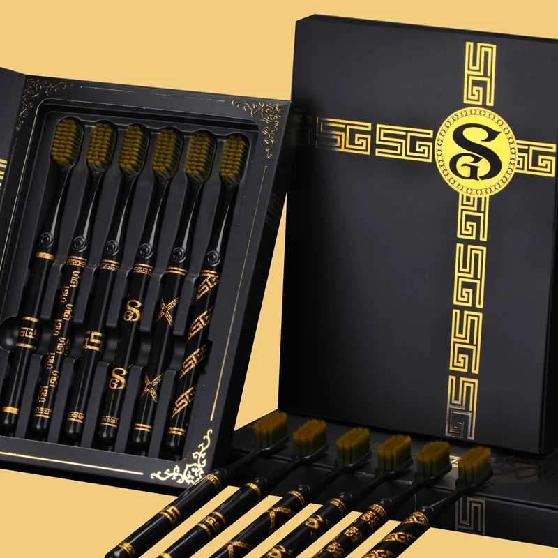 Toothbrush for couples special family toothbrush thin silk soft hair high-grade luxury wide head travel gift boxT260307