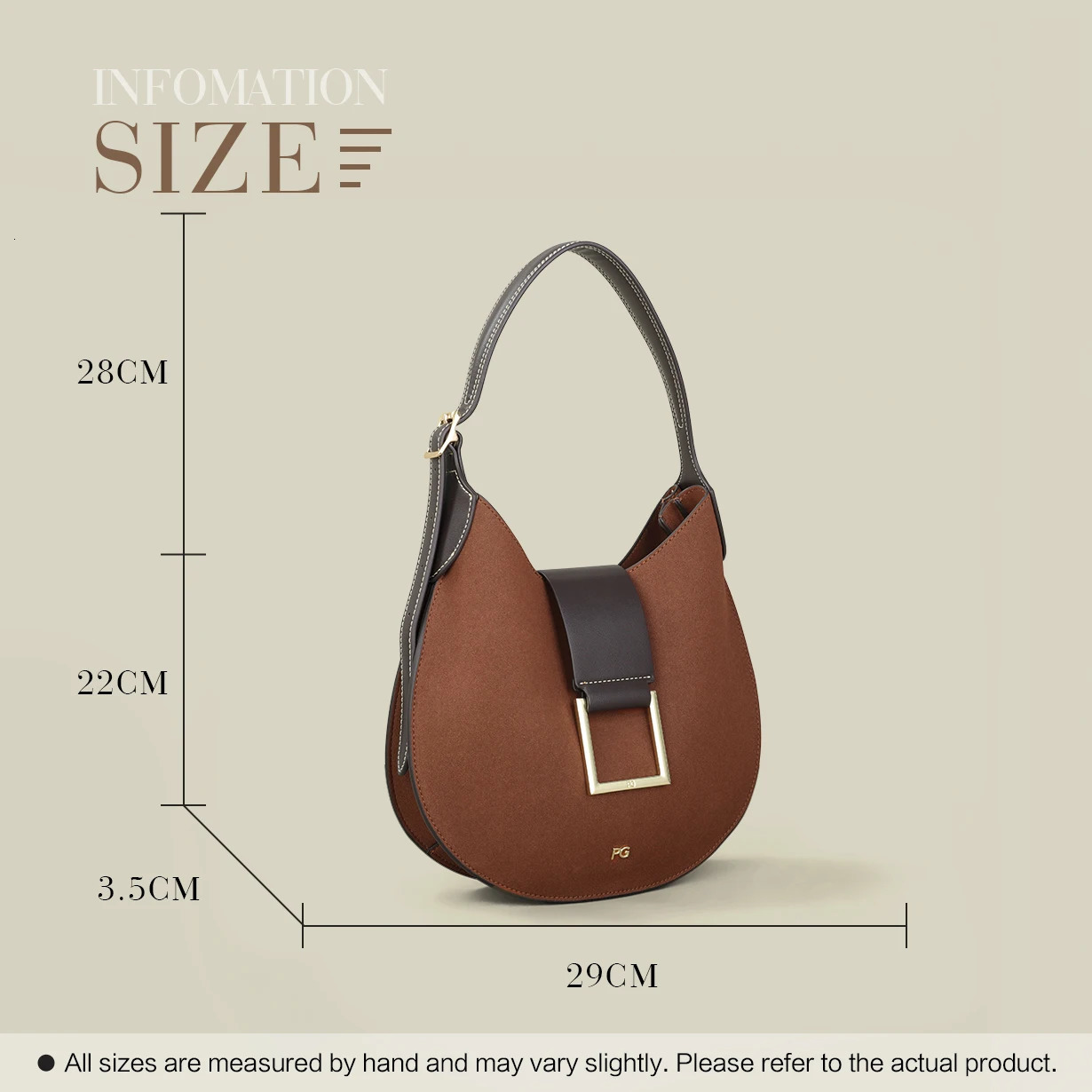 PG 2026 Fashion n Underleg Bag Classic Highend minimalist elegant womens dumpling shape handbag 260227