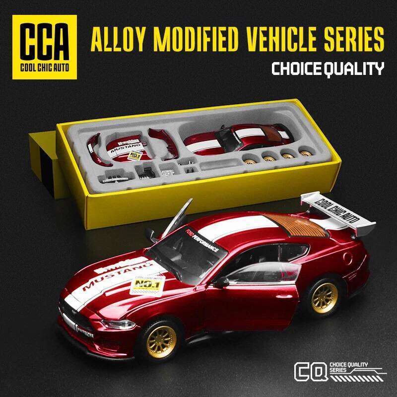CCA MSZ 1:42 2018 Ford Mustang GT Toy Car Model Racing Alloy assembly series sports cars Fitting styles Z260306