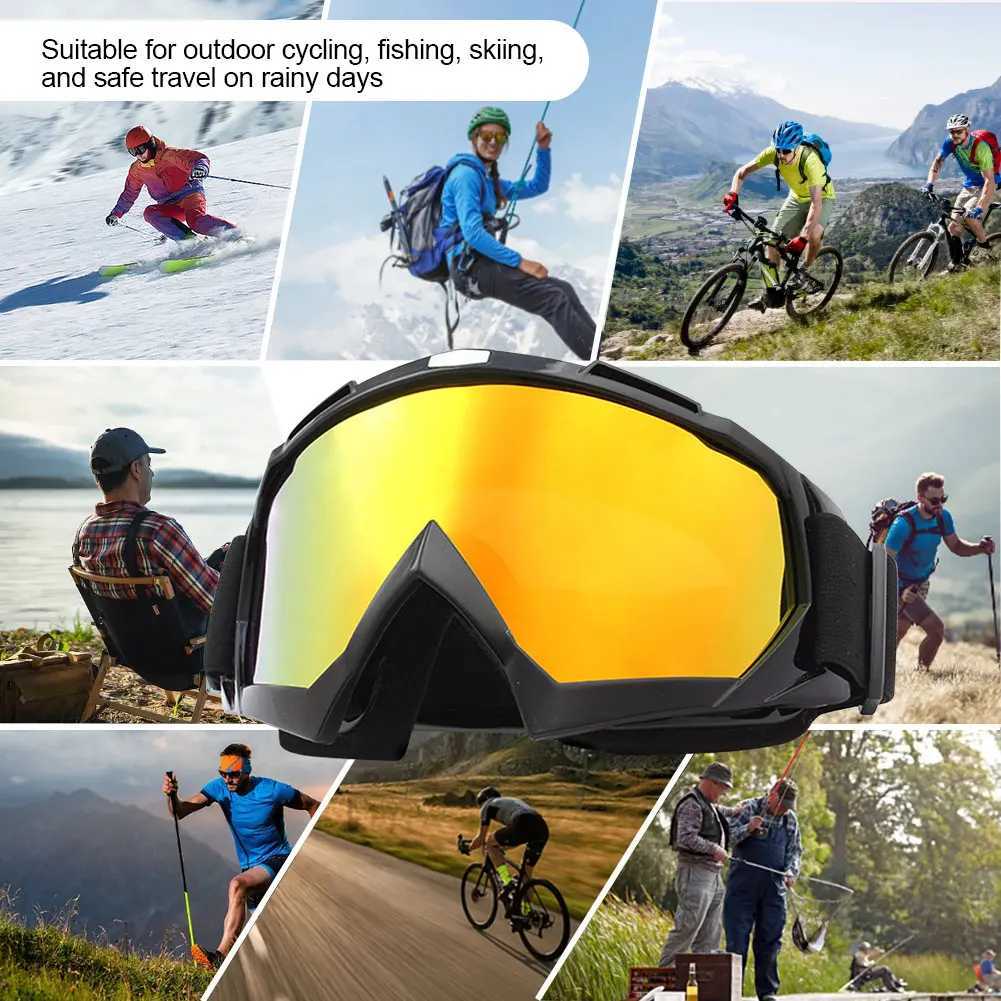 Motorcycle Glasses Windproof Cycling Sunglasses Anti-Fog Protective Goggles UV Protection for Winter Outdoor Sport Accessories S260304