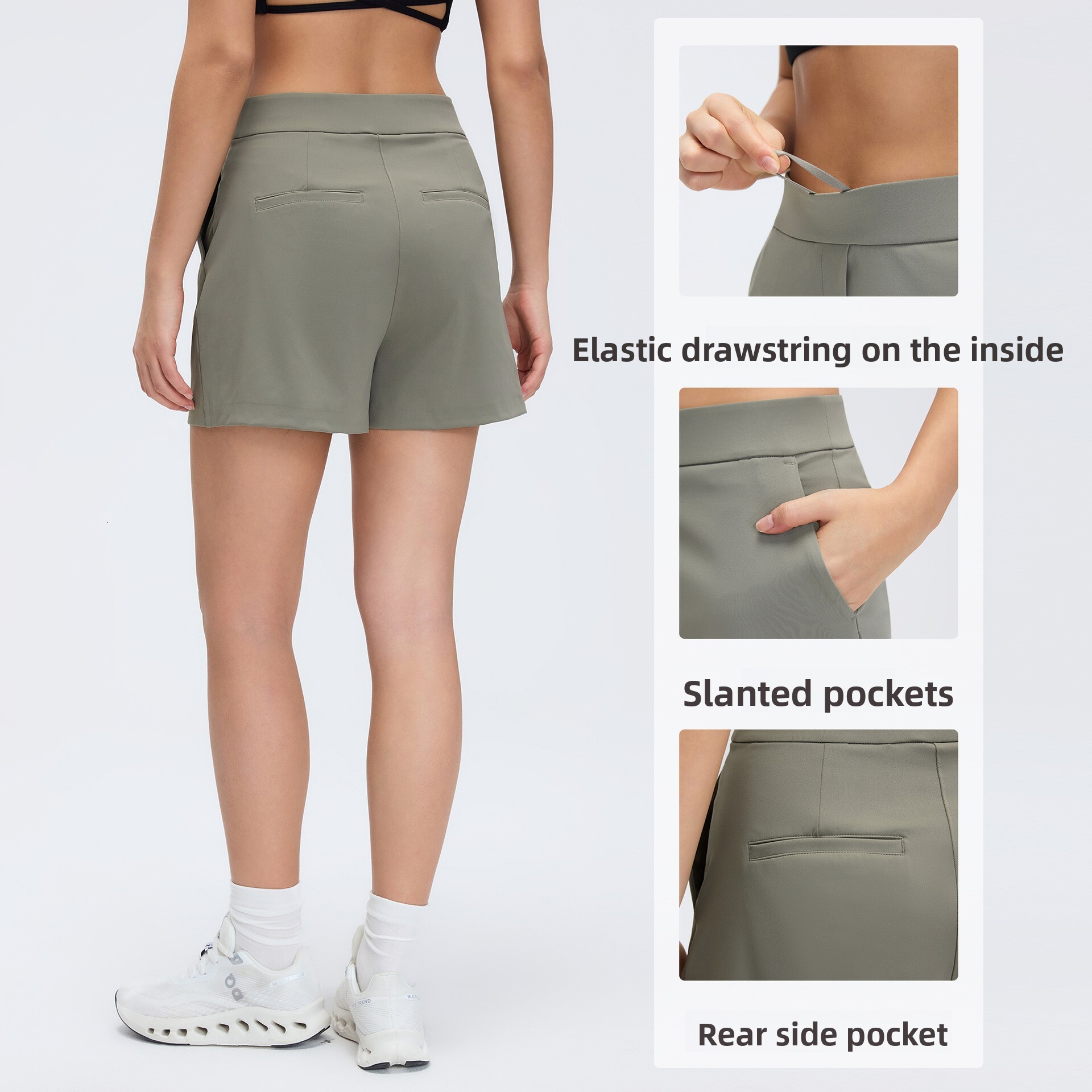 High-waisted loose sports women, summer running yoga fitness pants, casual shorts for outdoor wear D26075