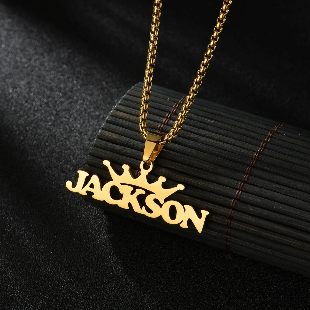 Atoztide LC Personalized Custom Names Pendant Necklace Stainless Steel Cuban Thick Chain for Men Women Birthday Jewelry Gift 260302