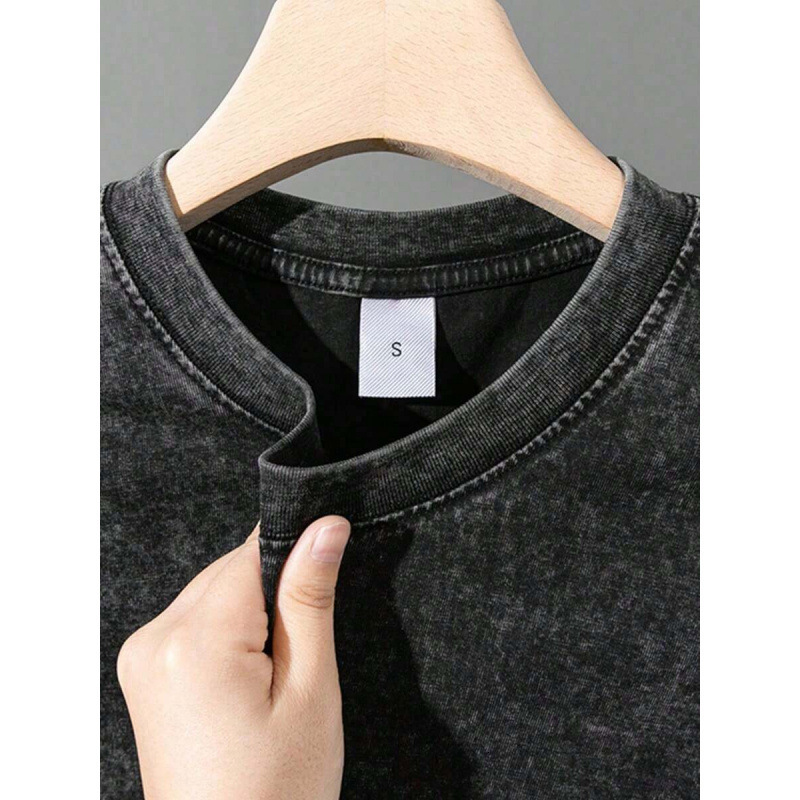 Luxury Brand Designer Clothes Cotton 230G Retro Washed T-Shirt Double Sided Printed 230 Pure