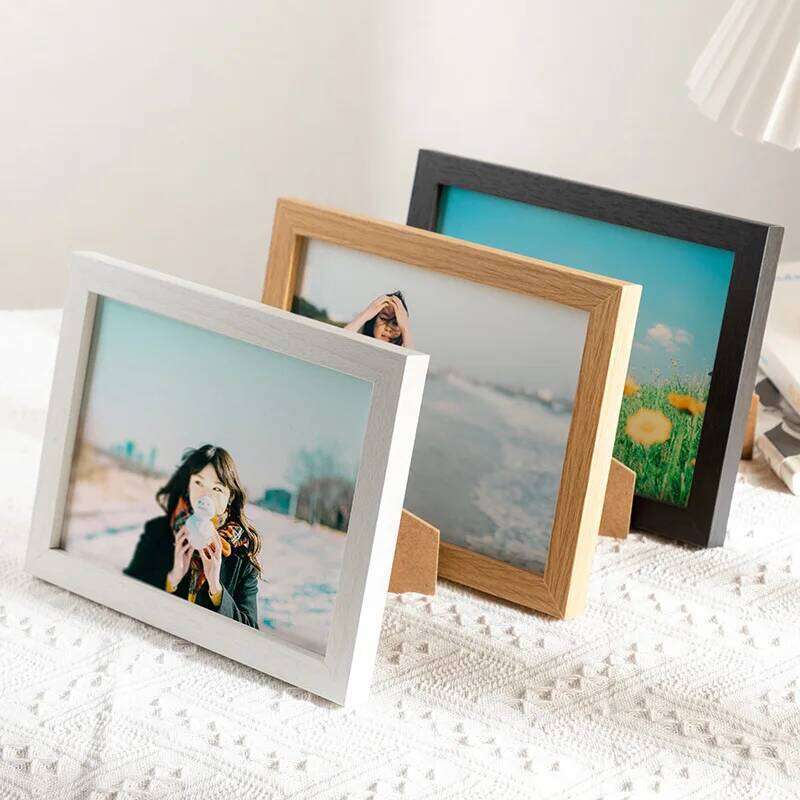 Wooden Photo Wall 10X15 15X20 20X25 A4 Picture Frame Stand For Pictures Desktop Decor Commemorative Gift H260306