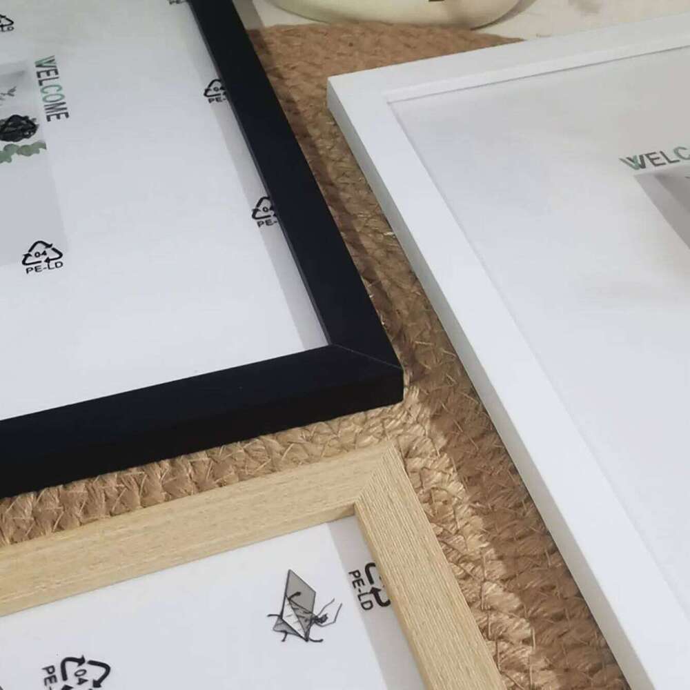 5pc Square Photo Frames Set - 15/20/25/30cm Wooden Wall & Tabletop Home Decor Commemorative Gift for Wedding/Gallery Wall4 Size H260306