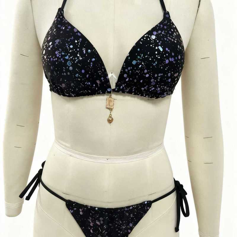 Women's Swimwear 2026 New Island Style Two-Piece Swimsuit for Women with Metal Buckles, Sexy Vacation Bikini