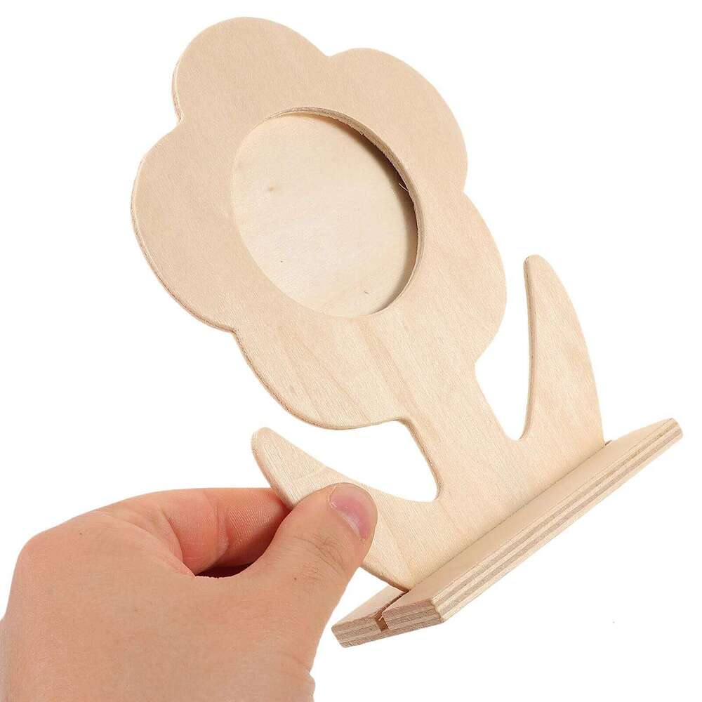 5 PCS Prop Decoration Desktop Photo Frame Home Manual Painting Wooden Picture Holder H260306