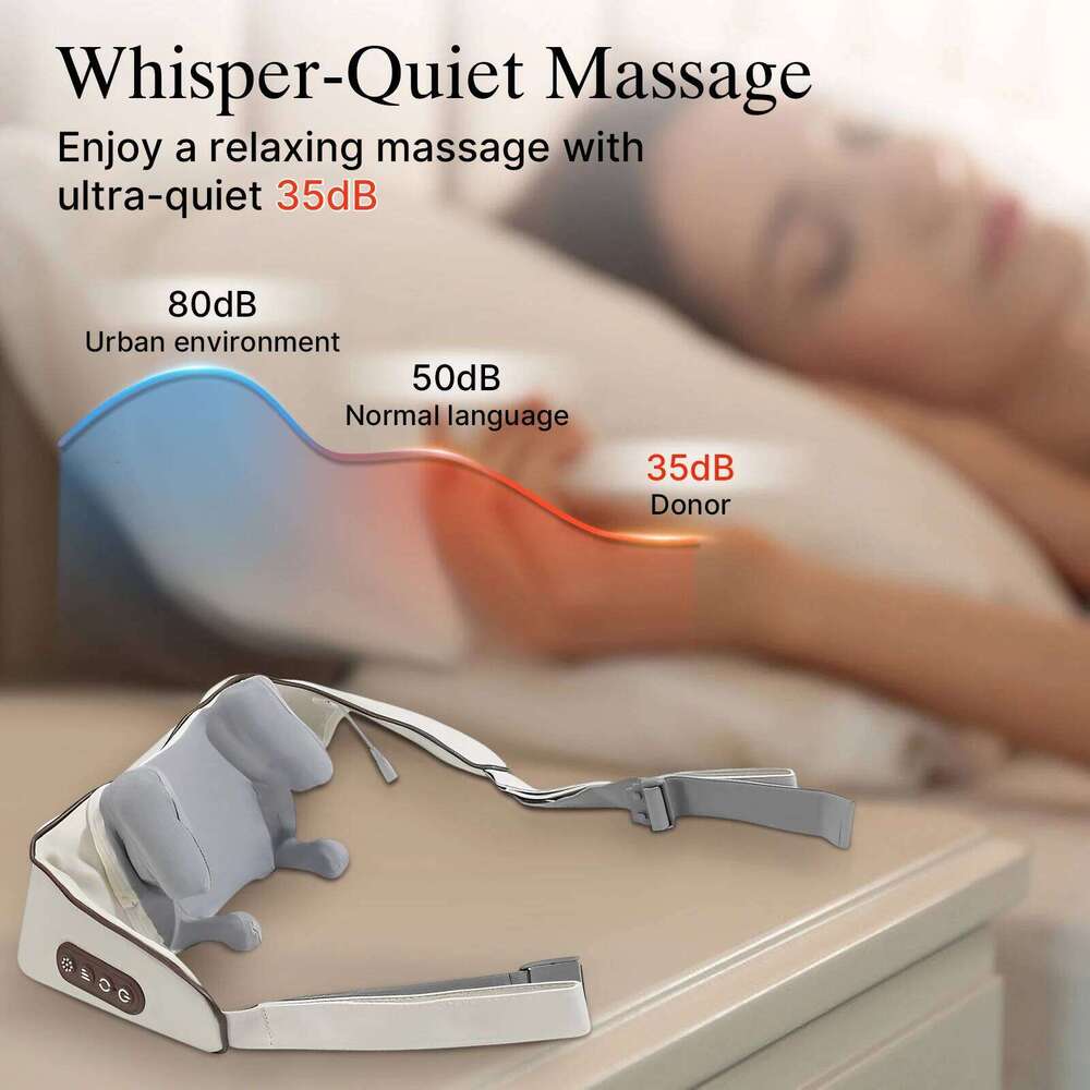 - and Shoulder Massager, Cordless Lymphatic Neck Massager with Heat for Pain Relief Deep Tissue, Portable Recharge 26Y0307