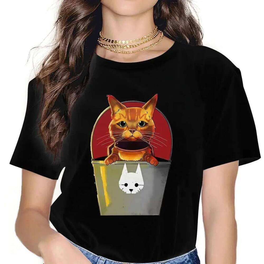 Stray Game Cat Cute T Shirt Graphic Women's Tees Summer Harajuku O-Neck Polyester TShirt XJ260306 XJ260306