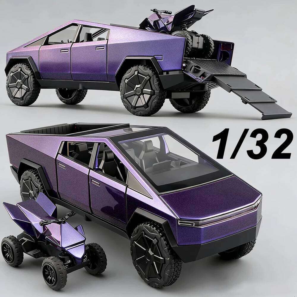 1:32 Pickup Truck Alloy RV Model Diecast Toys Car Doors Opened with Sound Light Pull Back Miniature Vehice Simulation Decoration Z260306