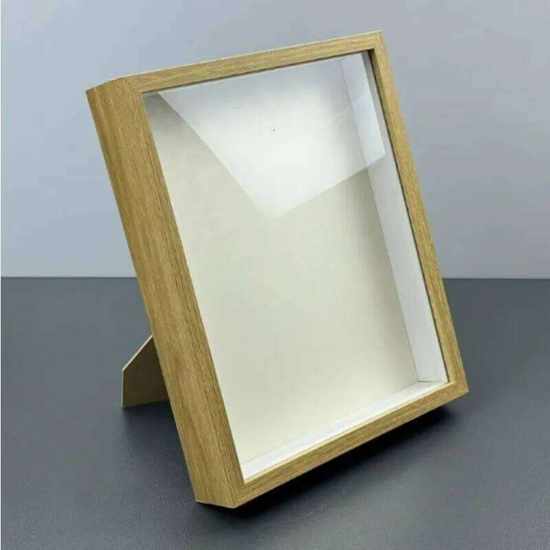 1pcs Nordic DIY Wood Picture Decor Shadow Box Depth 3cm Wooden Photo Frame for Displaying Three-Dimensional Works H260306