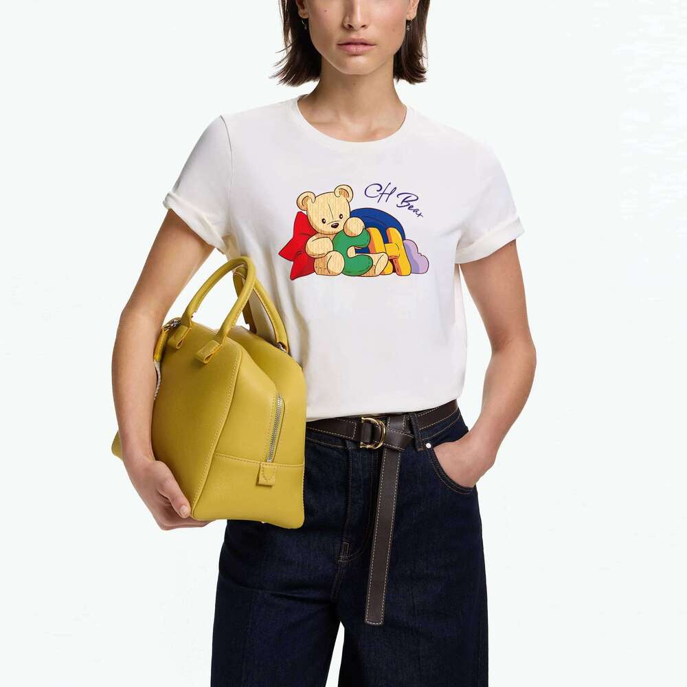 New Printed Pure Cotton Short Sleeve T-Shirt Unisex Letter Design for Summer 2025 High-Quality Top XJ260306 XJ260306