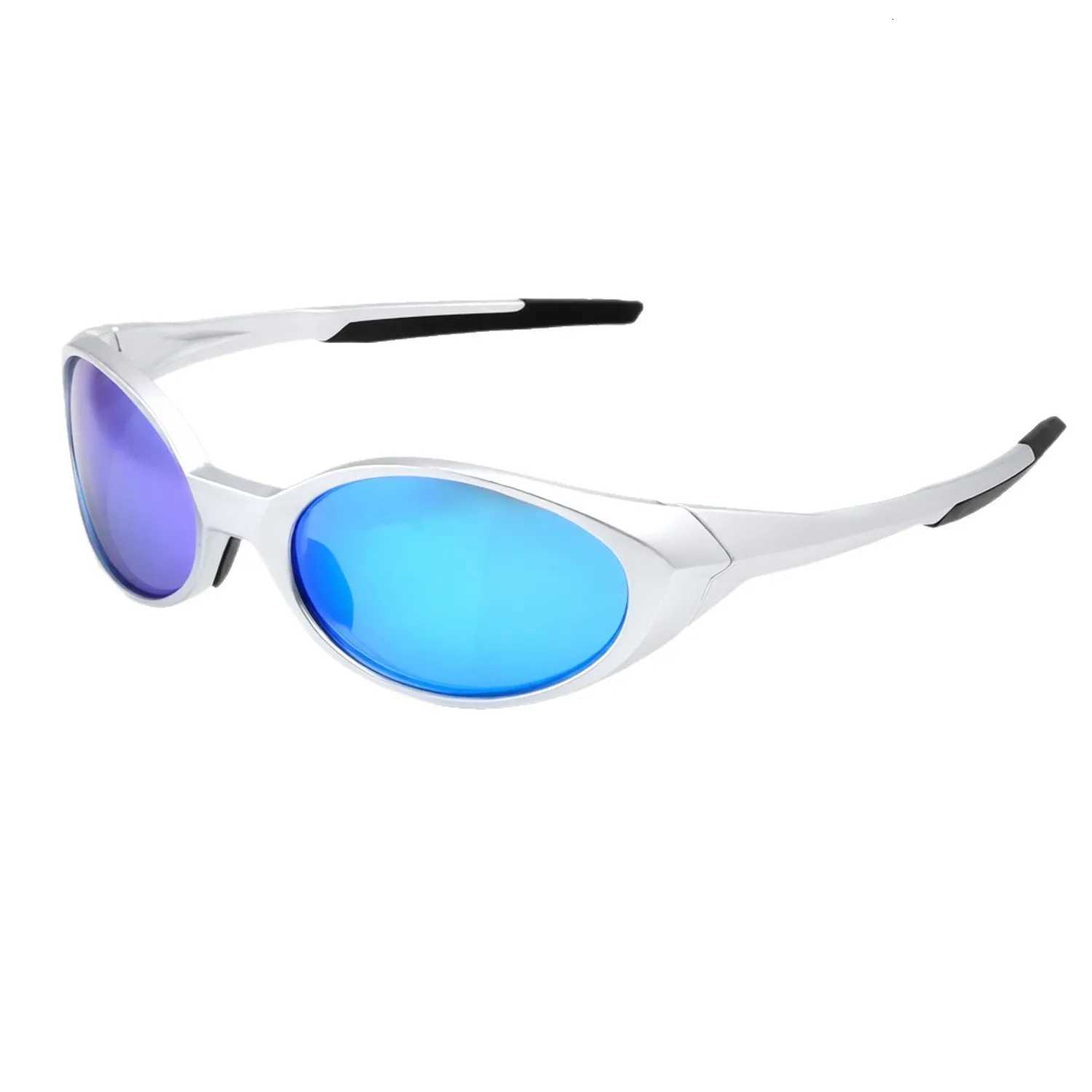 2025 Outdoor Sports Polarized Sunglasses Women Men Unisex Oval Glasses Reflective Mirrored Lens Color Patchwork Shades S260304