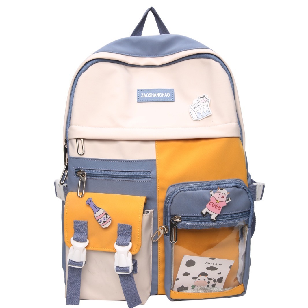Buy new fashion womens backpack with large capacity and dual color design 220815