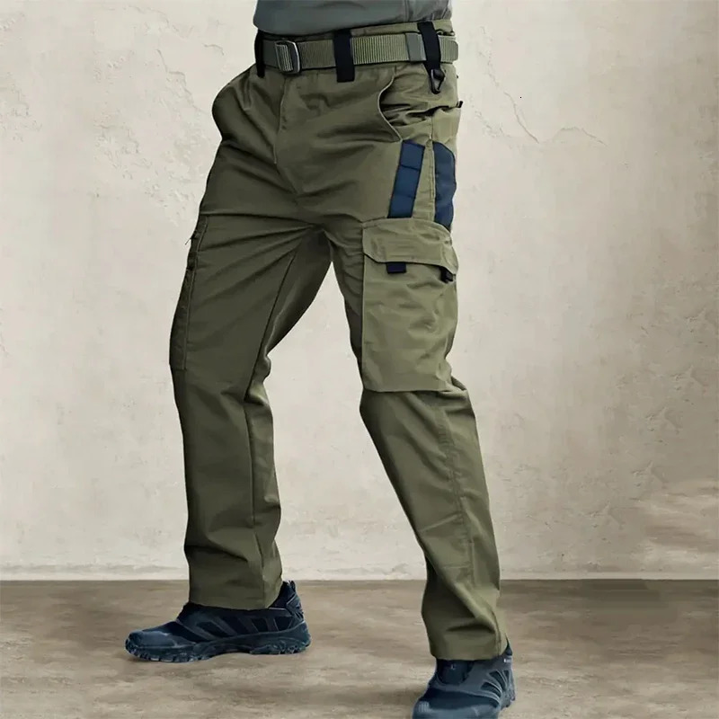 Outdoor Tactical Pants Mens Waterproof Cargo Trousers Multi-pocket Work Wear Resistant Pants Hiking Training Pant Overalls 260305