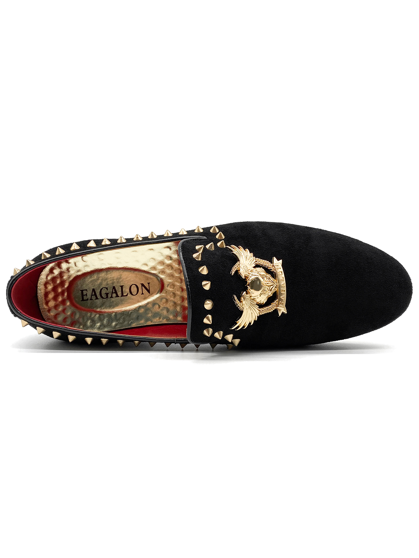 Rivets Designer dress shoes for men and women Luxury loafers suede Genuine leather casual loafers flats office Sequined shoes with dust bag