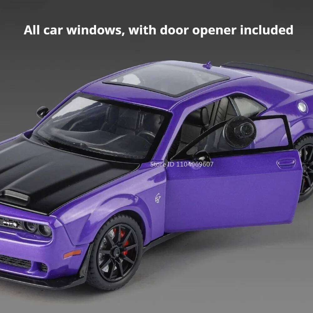 1:24 Hellcat Car Model Diecast Alloy Toys Doors Opened Four Wheel Suspension Sound Light Pull Back Miniature Vehices Friend Gift Z260306