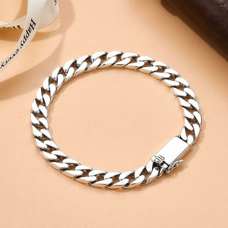 Cross-Border High-Quality Fashion Trendy Personality Miami Cuban Chain Men's Metal Bracelet Classic Banquet Jewelry Wholesale