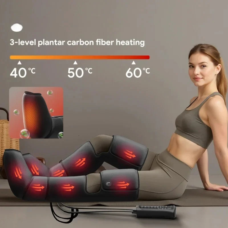 Leg Massager with Heat and Airbag Foot Calf Thigh Massager for Circulation and Muscle Relaxation Sequential Compression Boot 260304